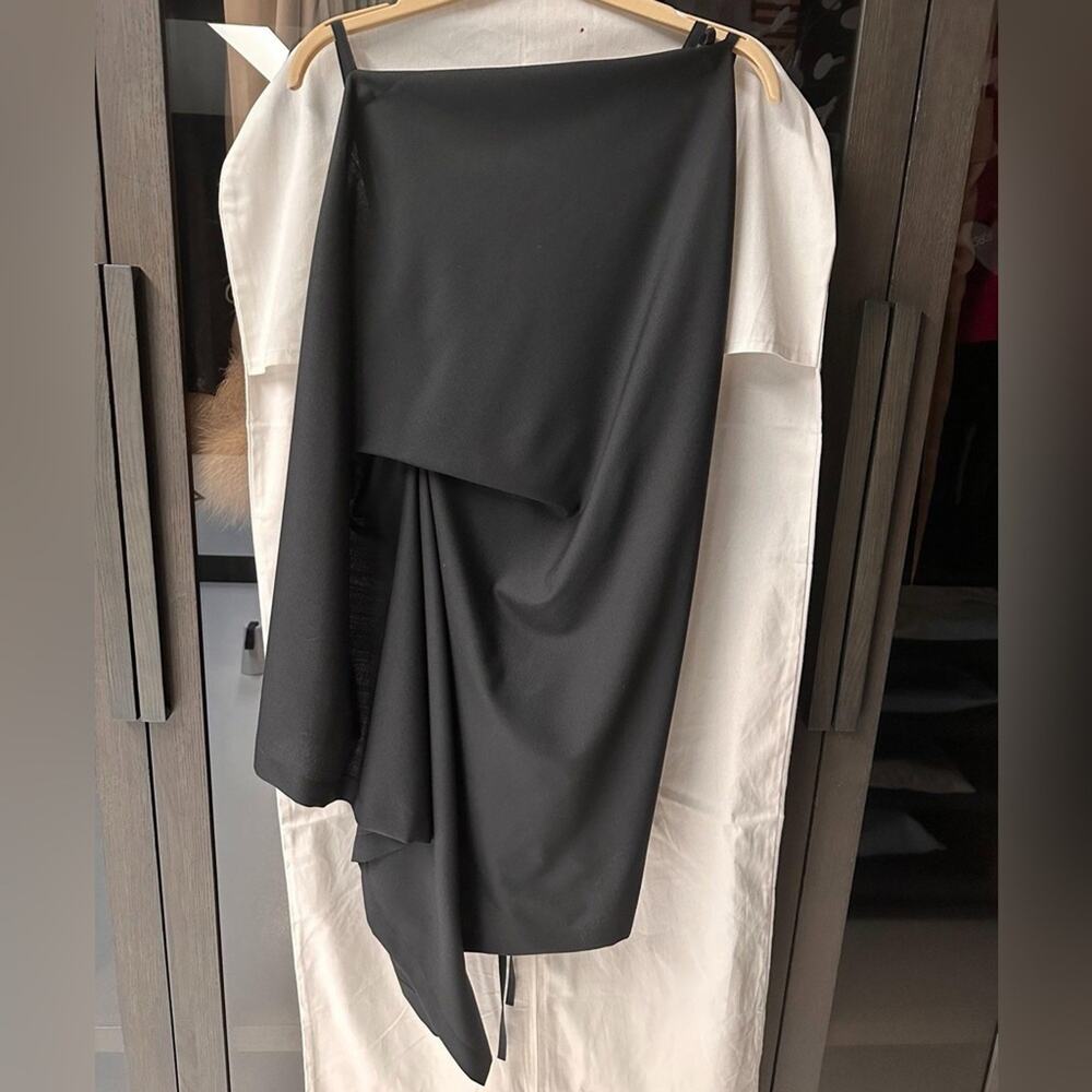 The Row Bamby Decontructed Top Black size XS/S Apron style Wool Flowy Open back - Picture 11 of 12